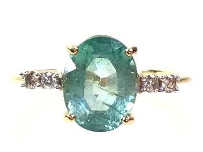 Lot 356 - GEMSTONE AND DIAMOND RING