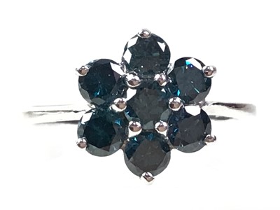 Lot 361 - GEMSTONE CLUSTER RING