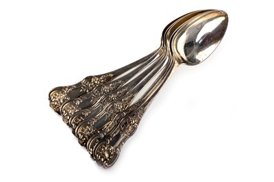 Lot 960 - SET OF SIX VICTORIAN SILVER DESSERT SPOONS