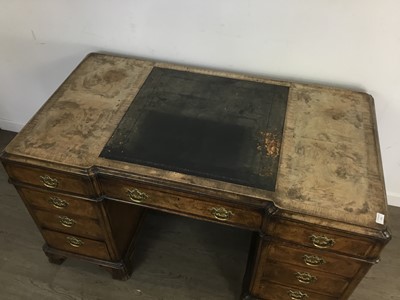Lot 1311 - WALNUT TWIN PEDESTAL DESK