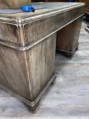 Lot 1311 - WALNUT TWIN PEDESTAL DESK