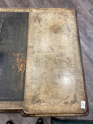 Lot 1311 - WALNUT TWIN PEDESTAL DESK