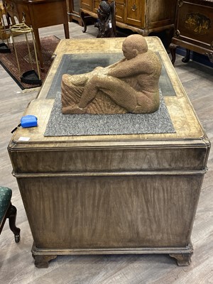 Lot 1311 - WALNUT TWIN PEDESTAL DESK