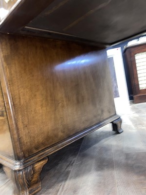 Lot 1311 - WALNUT TWIN PEDESTAL DESK