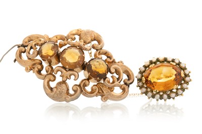 Lot 700 - TWO GEM SET BROOCHES