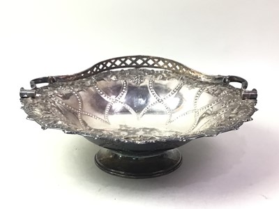 Lot 382 - VICTORIAN PLATED CAKE BASKET