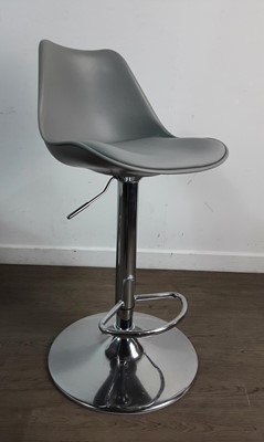 Lot 395 - PAIR OF MODERN BAR STOOLS