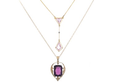 Lot 728 - TWO GEM SET NECKLACES