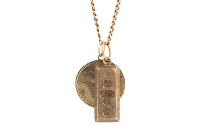 Lot 731 - INGOT PENDANT ON CHAIN