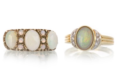 Lot TWO OPAL RINGS