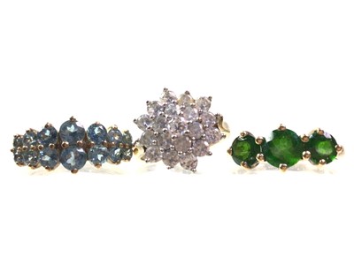 Lot 476 - TEN DRESS RINGS