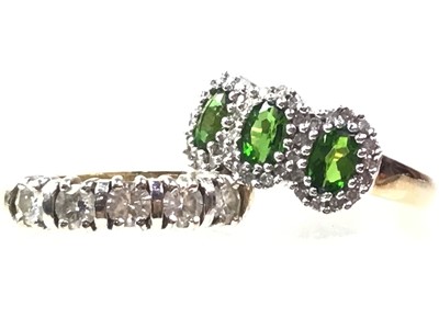 Lot 484 - NINE DIAMOND SET DRESS RINGS