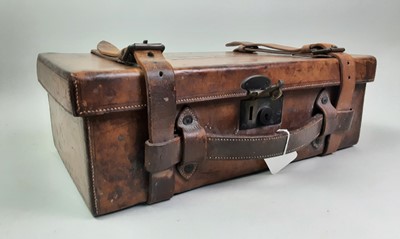 Lot 243 - TAN LEATHER SHOTGUN CARTRIDGE CASE