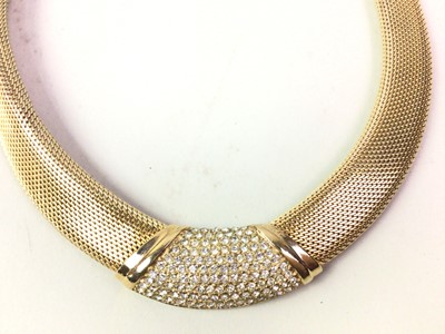 Lot 142 - VINTAGE CHRISTIAN DIOR GOLD PLATED CHOKER NECKLACE