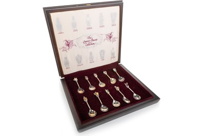 Lot 962 - ELIZABETH II, THE QUEEN'S BEASTS SPOONS, SET OF TEN SILVER AND ENAMEL SPOONS