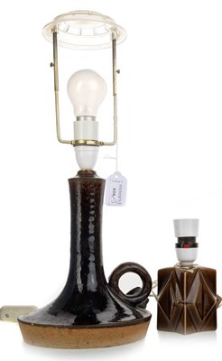 Lot 551 - AXELLA OF DENMARK, STUDIO POTTERY TABLE LAMP
