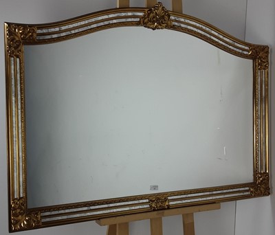 Lot 491 - CONTEMPORARY GILT STYLE WALL MIRROR