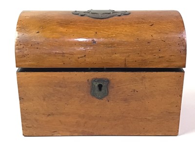 Lot 259 - VICTORIAN WALNUT TEA CADDY