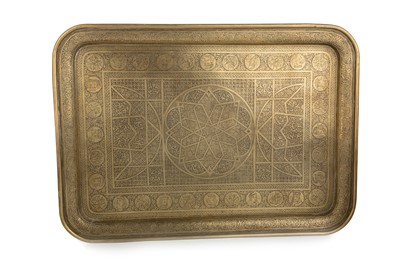 Lot 1431 - MIDDLE EASTERN BRASS TRAY