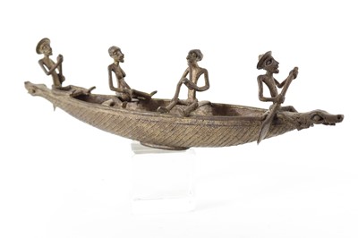 Lot 247 - GHANA, ASHANTE BRONZE FIGURE GROUP