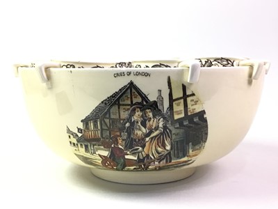 Lot 527 - CRIES OF LONDON CERAMIC PUNCH BOWL