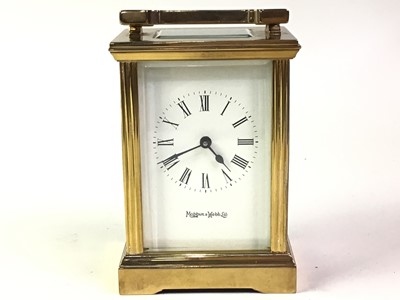 Lot 589 - BRASS CARRIAGE CLOCK