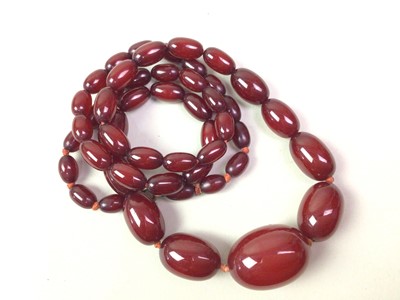 Lot 552 - TWO BAKELITE NECKLACES