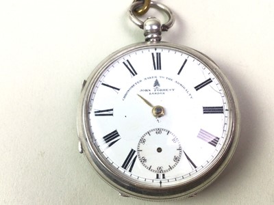 Lot 554 - FIVE SILVER CASED POCKET WATCHES