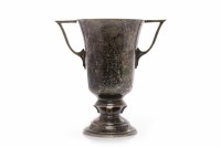 Lot 3 - GEORGE VI SILVER TWO HANDLED TROPHY CUP...