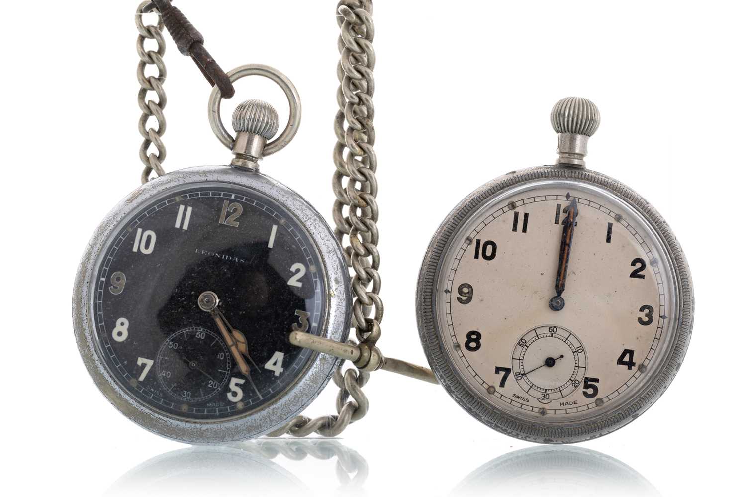 Lot 846 - TWO MILITARY POCKET WATCHES