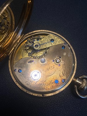Lot 847 - OPEN FACE POCET WATCH BY ANDREW CHRISTIE