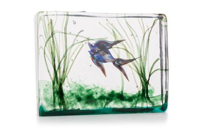 Lot 621 - ATTRIBUTED TO RICCARDO LICATA FOR CENEDESE, MURANO GLASS AQUARIUM BLOCK