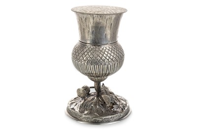 Lot 966 - VICTORIAN SILVER PLATE INKWELL