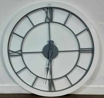 Lot 583 - LARGE CONTEMPORARY CIRCULAR WALL CLOCK