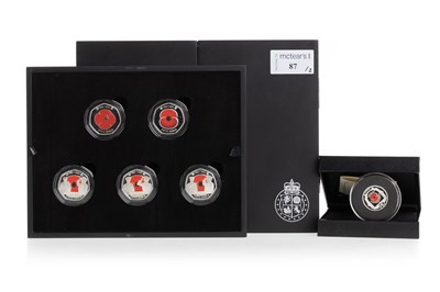 Lot 87 - THE ROYAL BRITISH LEGION CENTENARY SILVER PROOF 50p COIN SET