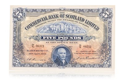 Lot 90 - THE COMMERCIAL BANK OF SCOTLAND LTD FIVE POUND NOTE