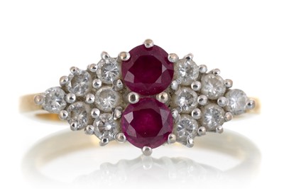 Lot 456 - RUBY AND DIAMOND RING