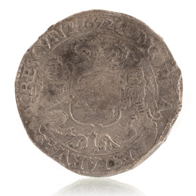 Lot 93 - SILVER DUCATON FROM THE SHIPWRECK OF THE DE LIEFDE DATED 1672