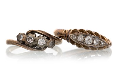 Lot 442 - TWO DIAMOND RINGS