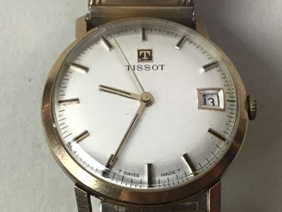 Lot 723 - GENT'S TISSOT GOLD WRIST WATCH