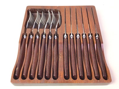 Lot 701 - MID CENTURY CUTLERY SET IN FITTED TRAY