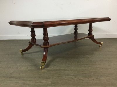 Lot 453 - MAHOGANY COFFEE TABLE