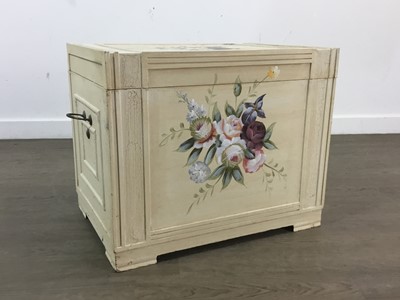 Lot 247 - WOODEN BLANKET CHEST