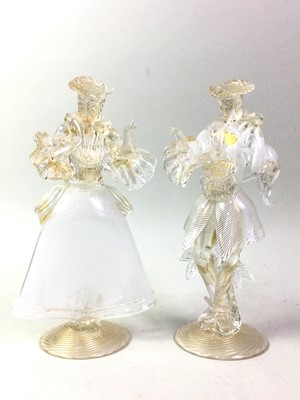 Lot 633 - PAIR OF MURANO FIGURES