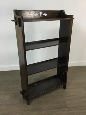 Lot 737 - OAK OPEN BOOKCASE