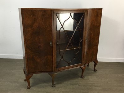 Lot 729 - WALNUT DISPLAY CABINET