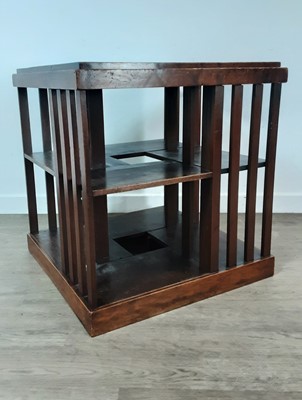 Lot 712 - MAHOGANY REVOLVING BOOKCASE