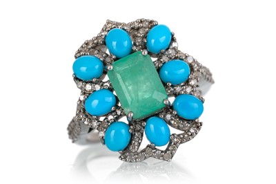 Lot 561 - GEM SET COCKTAIL RING