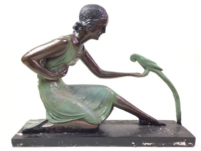 Lot 760 - ART DECO STYLE RESIN SCULPTURE