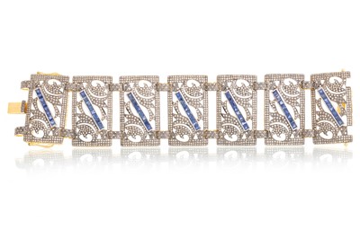 Lot 508 - SAPPHIRE AND DIAMOND BRACELET